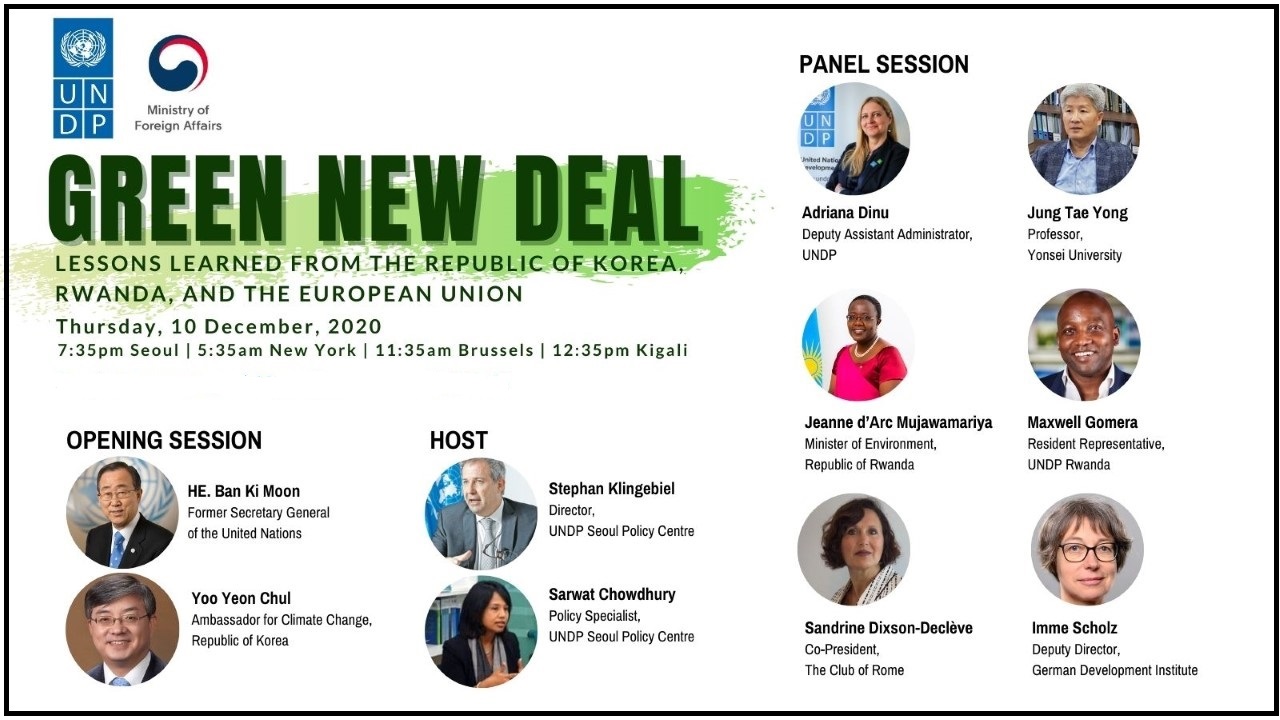 Green New Deal: Lesson Learned from the Republic of Korea, Rwanda and the European Union